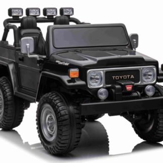 Coche infantil Toyota FJ-40 12V, negro, 2 plazas, BlueTooth, cuero, EVA, RC 2.4ghz INDA109-S316zw